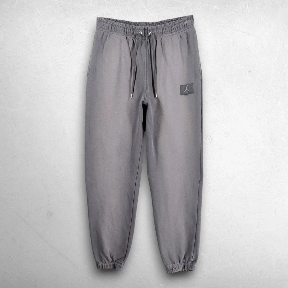 Jordan Flight Fleece Jogger Sweatpants Men M Grey Streetwear Athleisure Faded